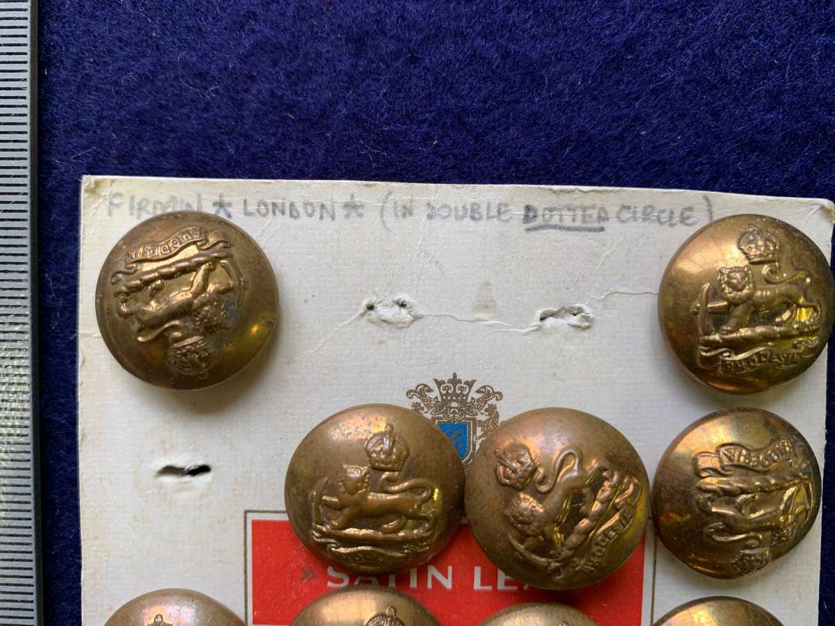 Rhodesian Buttons - KC - FIRMIN, LONDON - IN DOUBLE DOTTED CIRCLE - (13 Buttons)