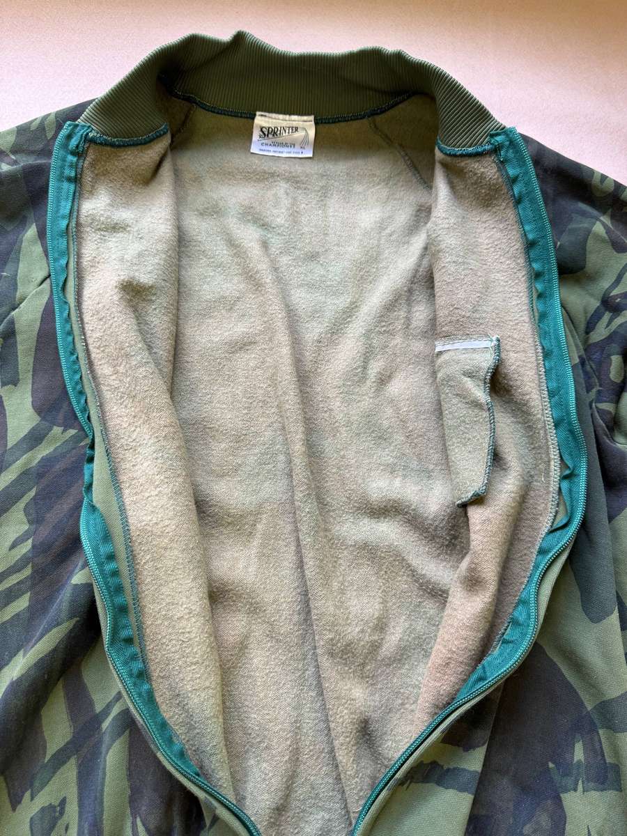 Rhodesian Camo Tracksuit - Top and Pants, Made by Sprinter - XL (Appears Variation Camo)