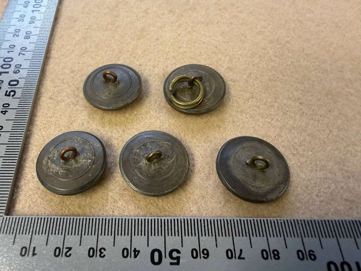 Rhodesian Buttons - General Army - Early Period (5 Buttons)