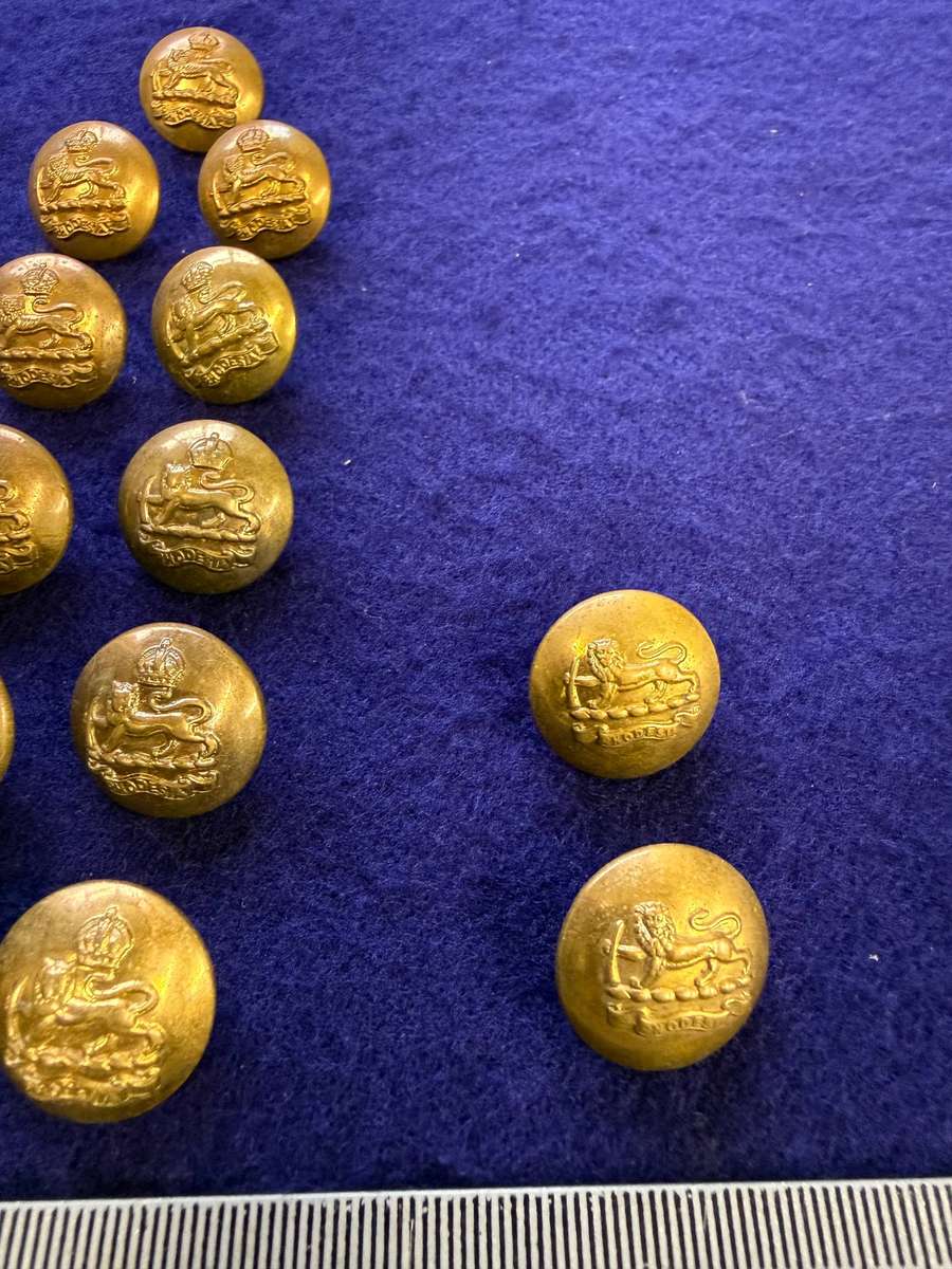 Rhodesian Buttons - General Army - KC/Other - FIRMIN London ( 15 Buttons)