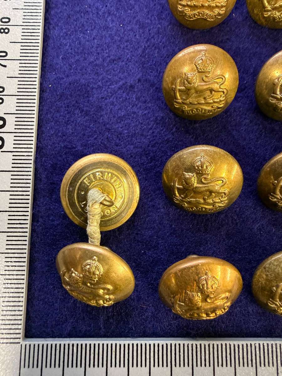 Rhodesian Buttons - General Army - KC/Other - FIRMIN London ( 15 Buttons)