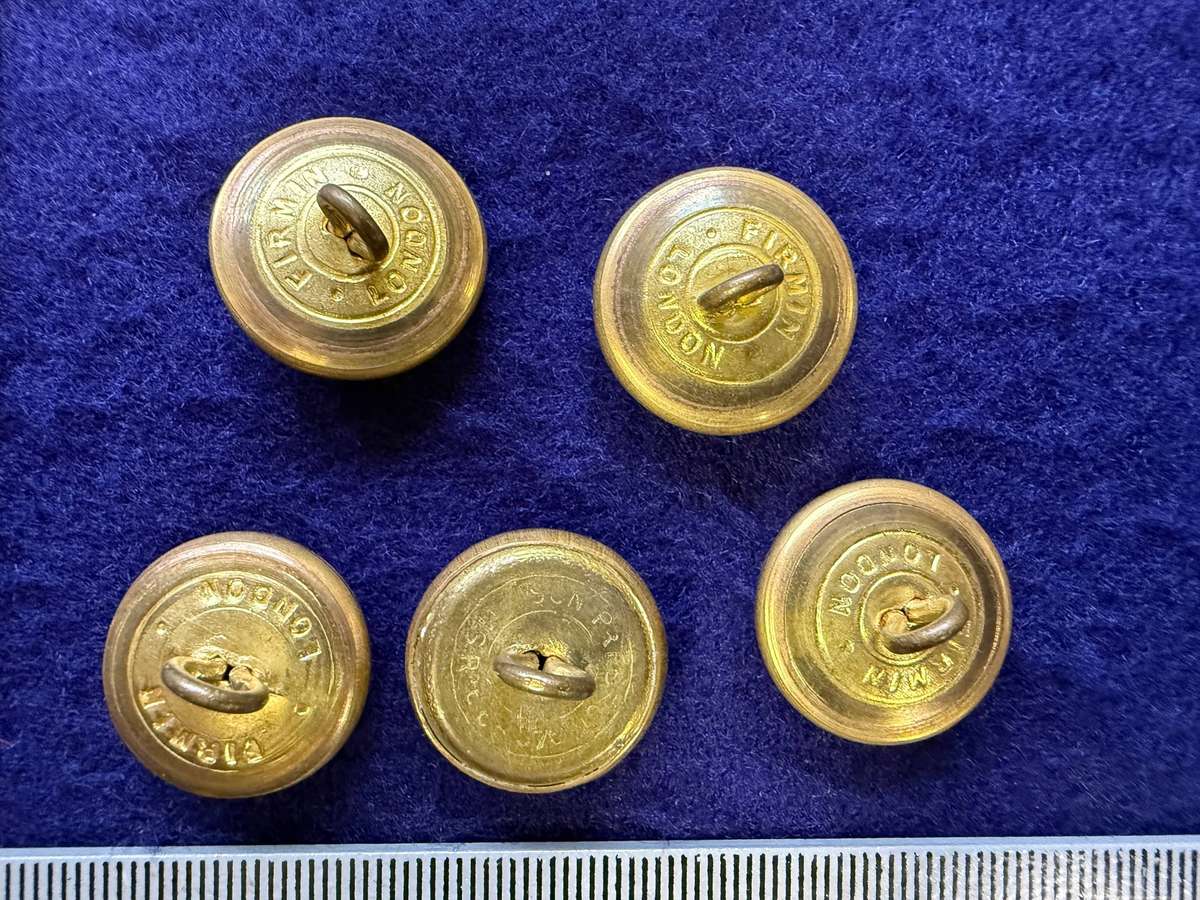 Rhodesian Buttons - General Army - KC - FIRMIN London ( 5 Buttons)
