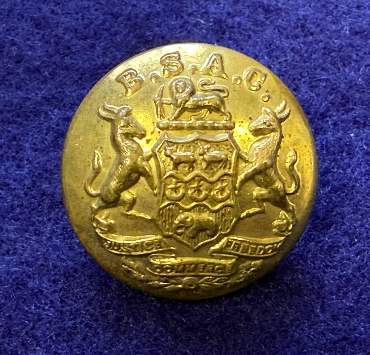 Rhodesian Buttons - B.S.A.C Button (Excellent Condition)