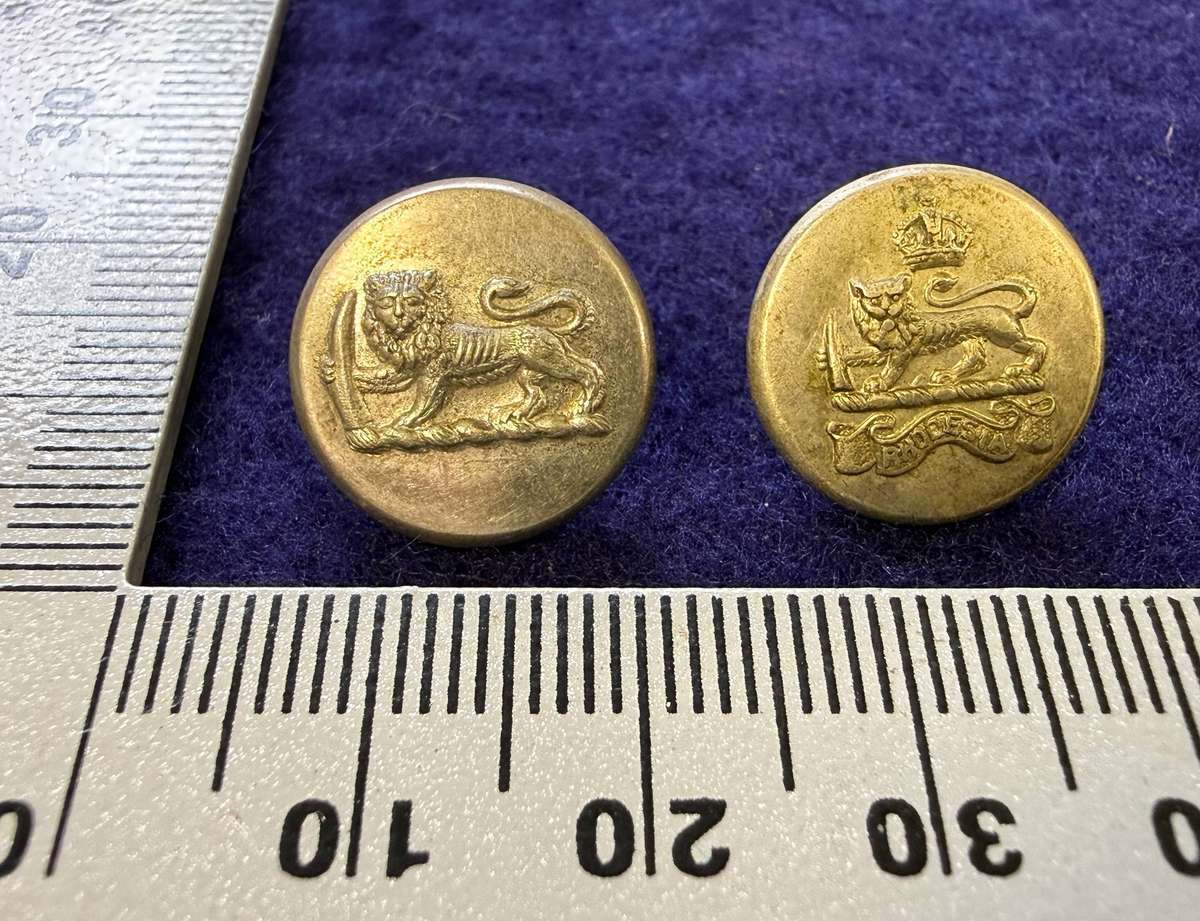 Rhodesian Buttons - General Army - KC/Other - FIRMIN, London (2 Buttons)