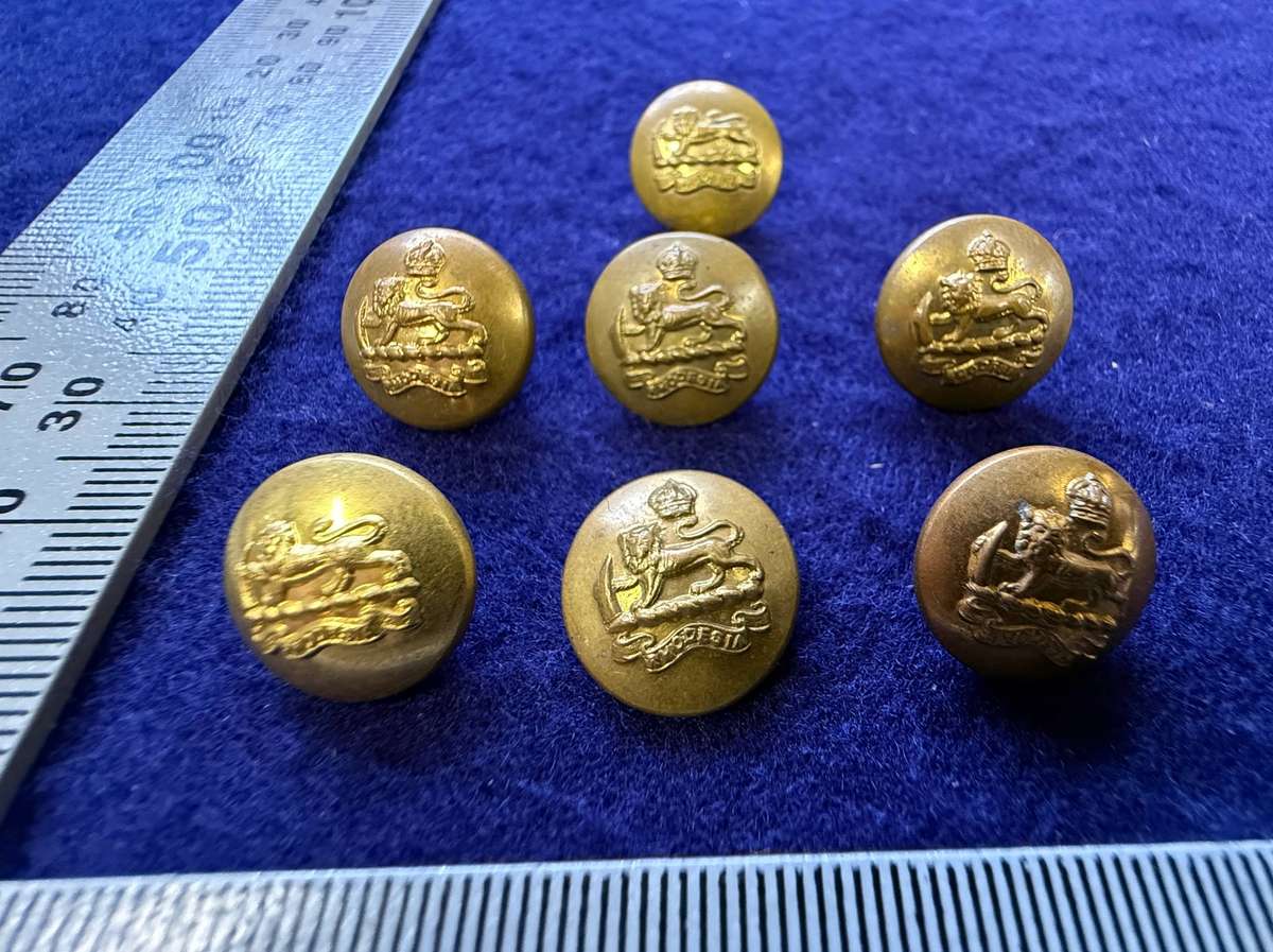 Rhodesian Buttons - General Army - FIRMIN, London (7 Buttons)