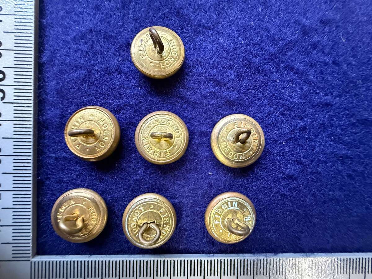 Rhodesian Buttons - General Army - FIRMIN, London (7 Buttons)