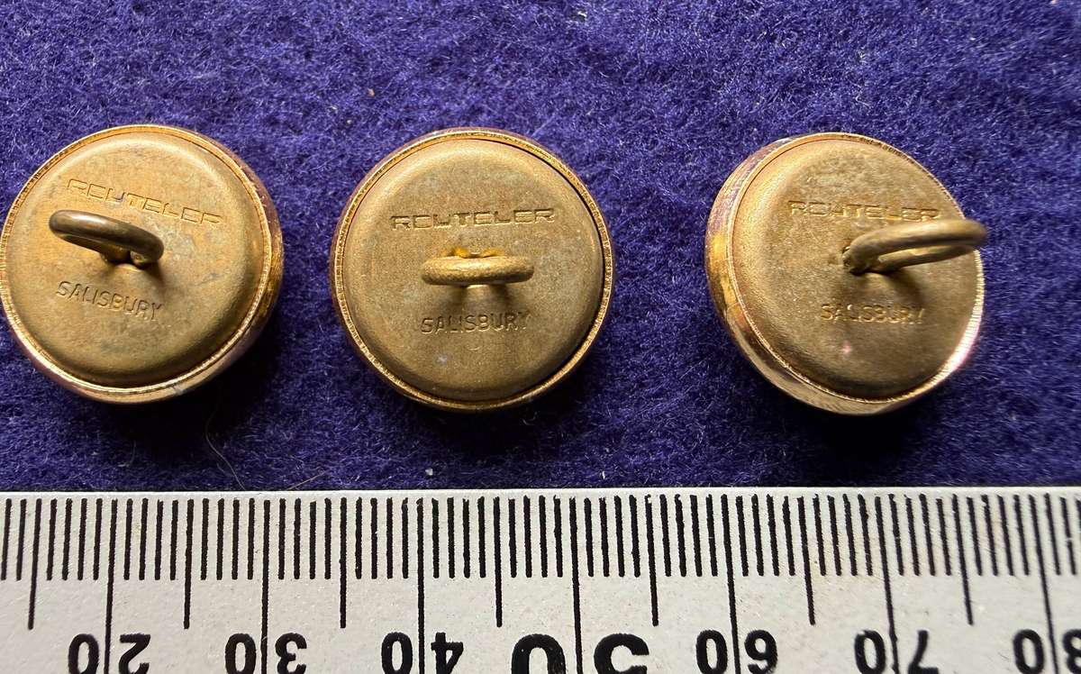 Rhodesian Buttons - General Army - REUTELER, SALISBURY (3 Buttons)