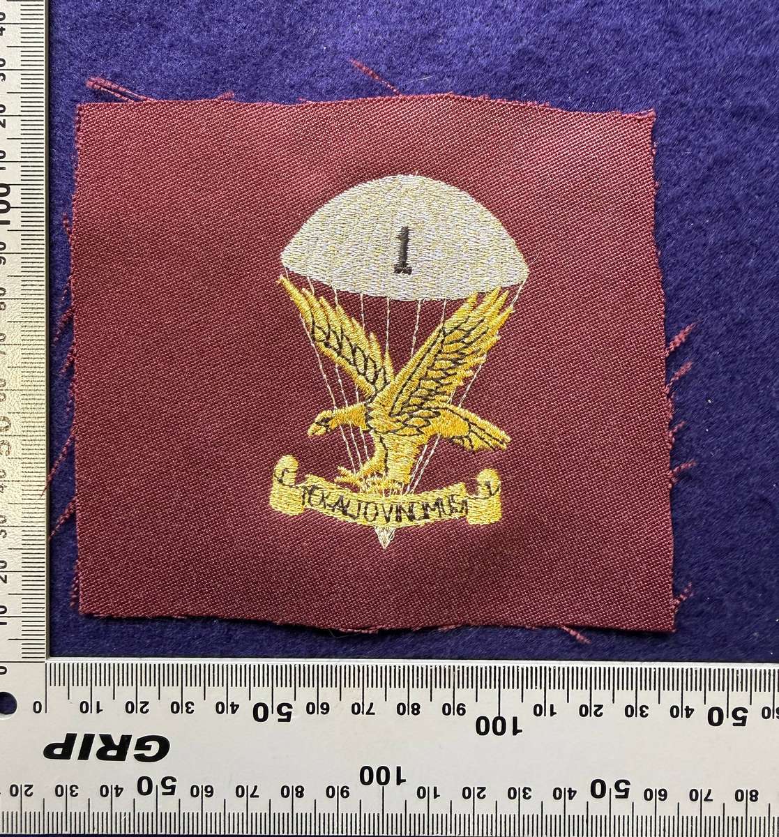 SADF - 1 Parachute Battalion with Maroon Backing - EX ALTO VINCIMUS (Embroidered Lurex)