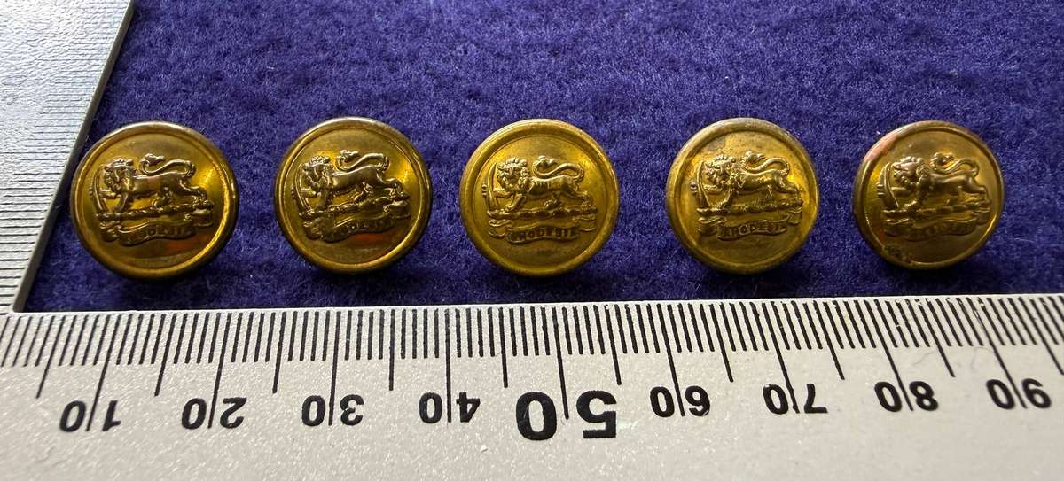 Rhodesian Buttons - General Army - EARLY PERIOD - FIRMIN, LONDON (5 Buttons)