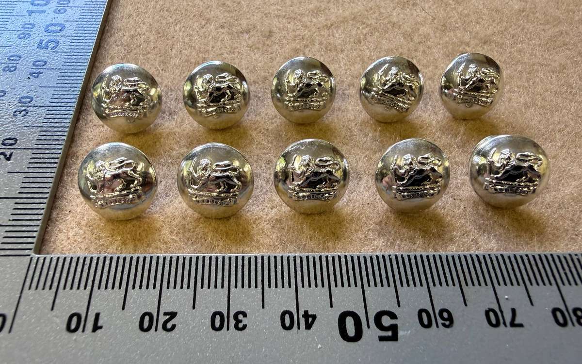 Rhodesian Buttons - General Army (10 Buttons)