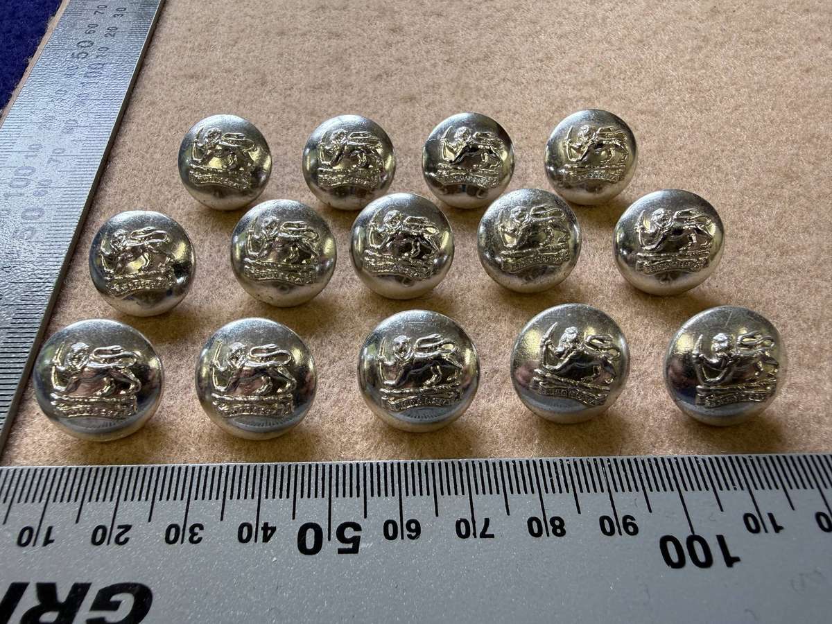 Rhodesian Buttons - General Army - REUTELER, SALISBURY (14 Buttons)