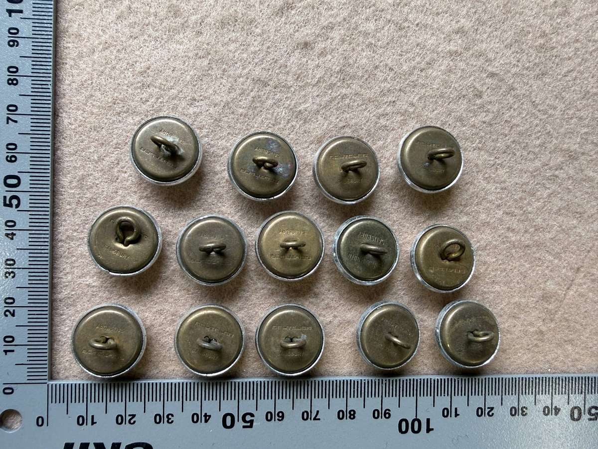 Rhodesian Buttons - General Army - REUTELER, SALISBURY (14 Buttons)