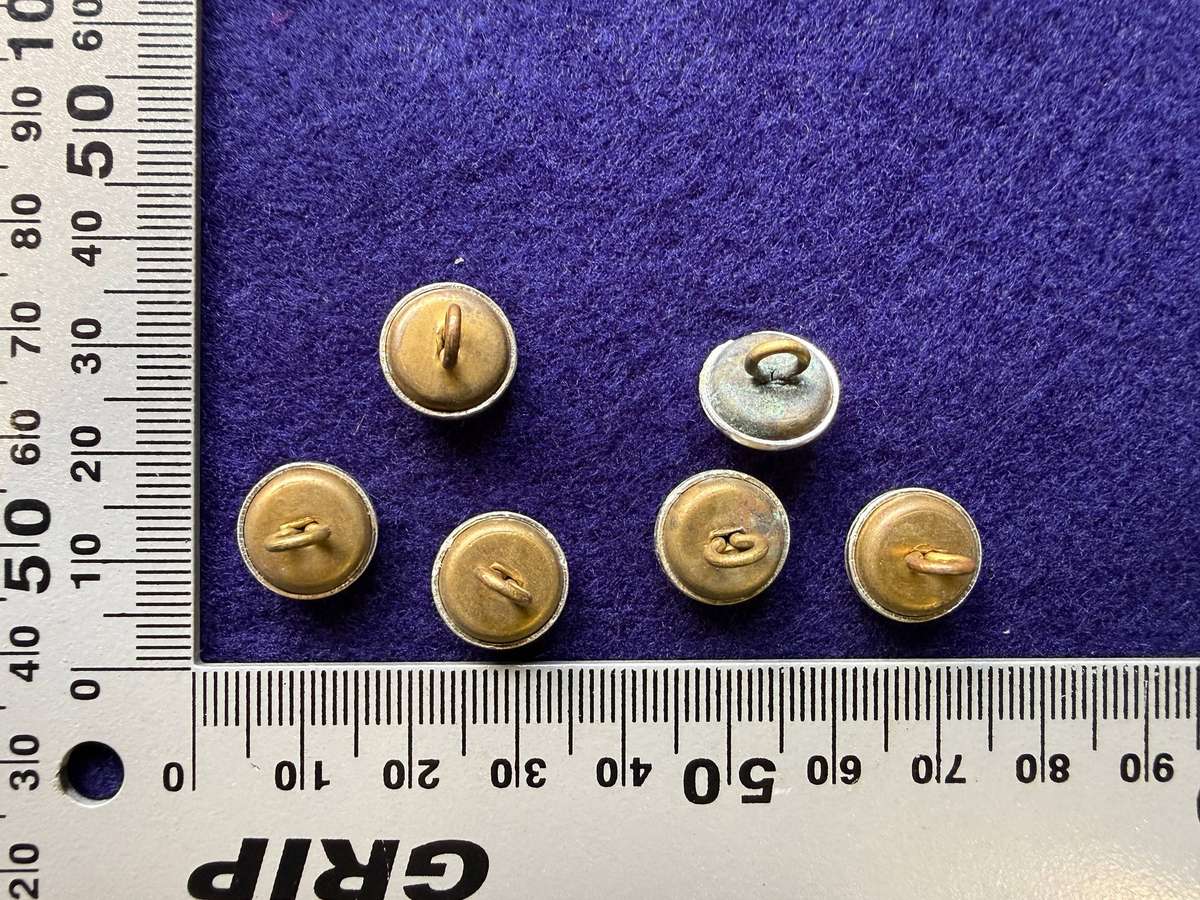 Rhodesian Buttons - General Army - Chrome Rounded (6 Buttons)