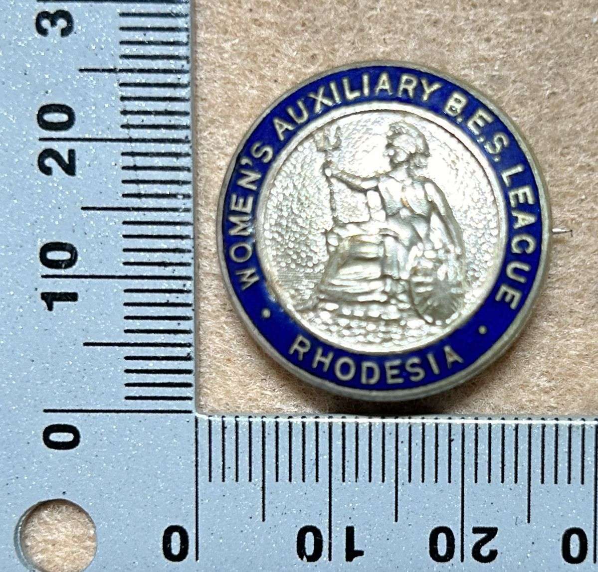 WOMENS AUXILIARY RESERVE RHODESIA WW2 BROOCH - THOMAS FATTORINI LTD, BIRMINGHAM