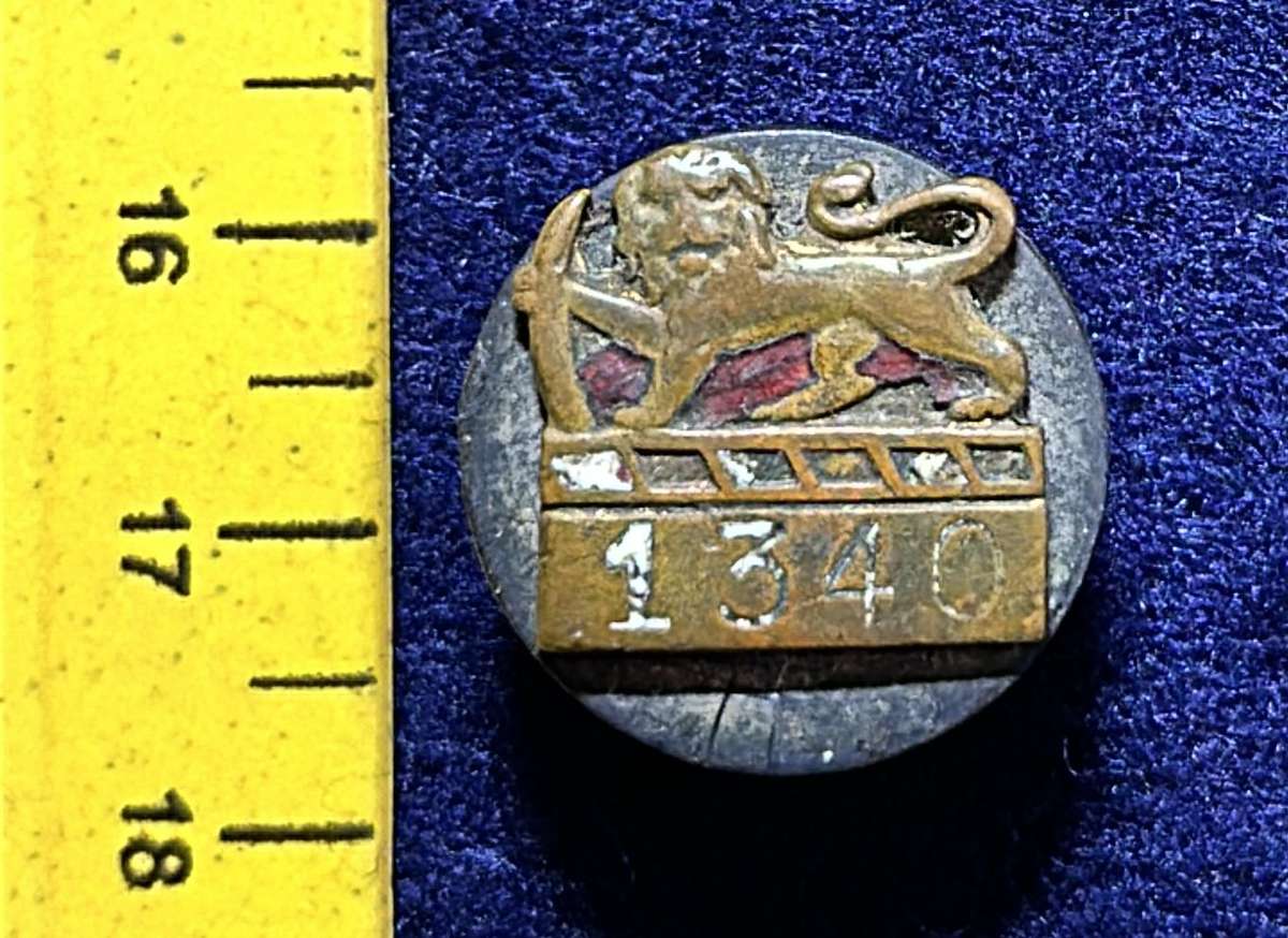 Rhodesia Badges General - LION PIN - NUMBER 1340