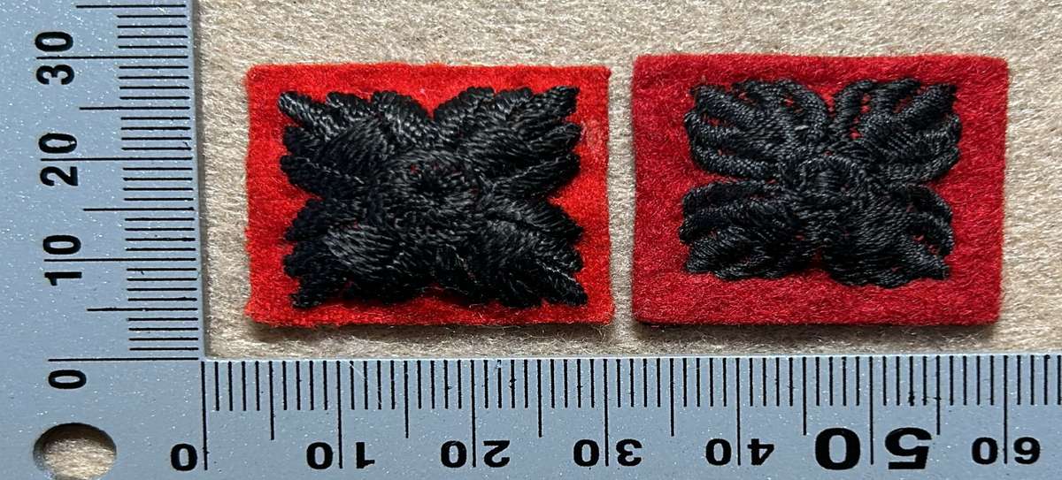 RHODESIA REGIMENT - CLOTH PIPS VARIANTS