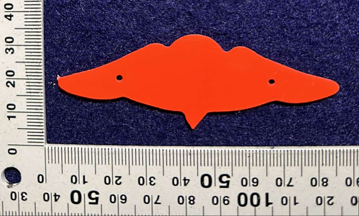 SADF - RED PARA WINGS BACKING PLASTIC PLATE