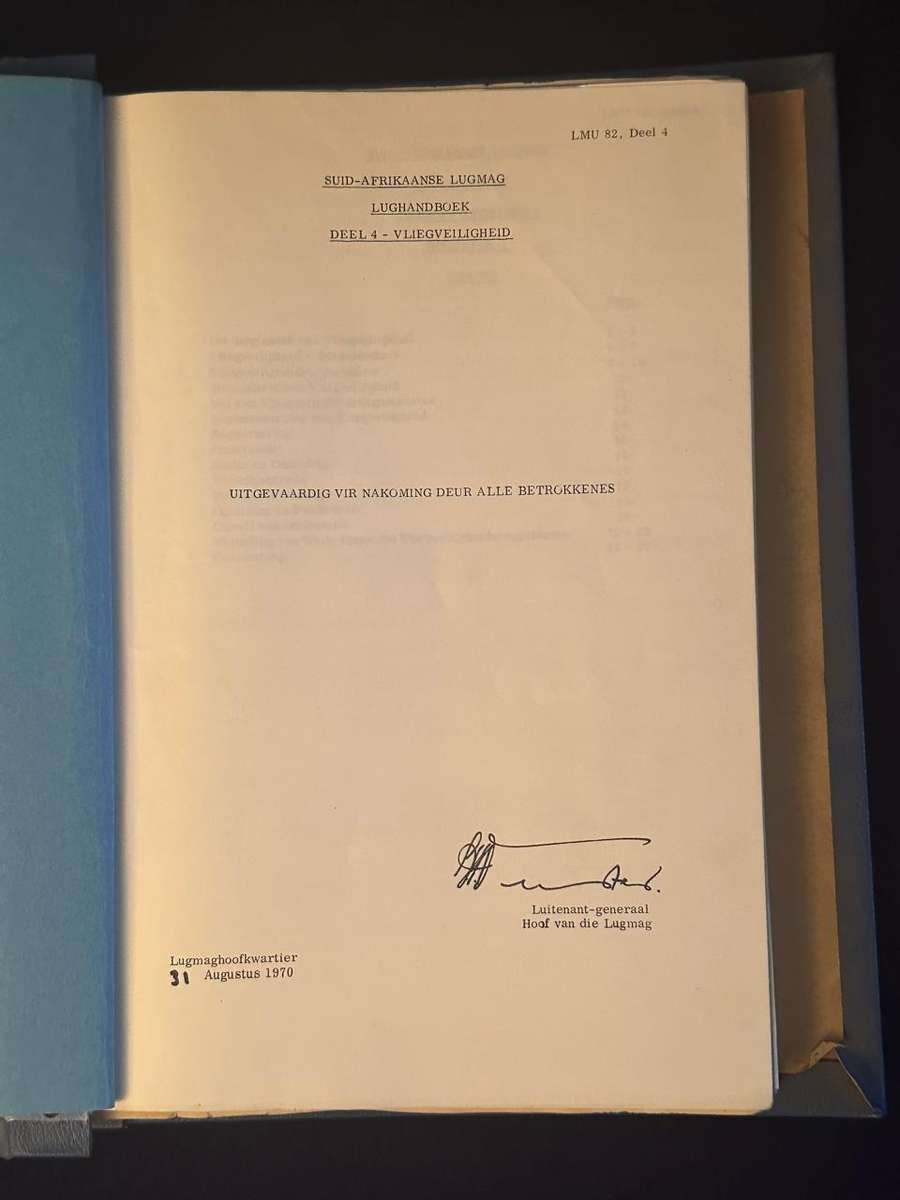 South African Airforce Air Manual - Flight Safety