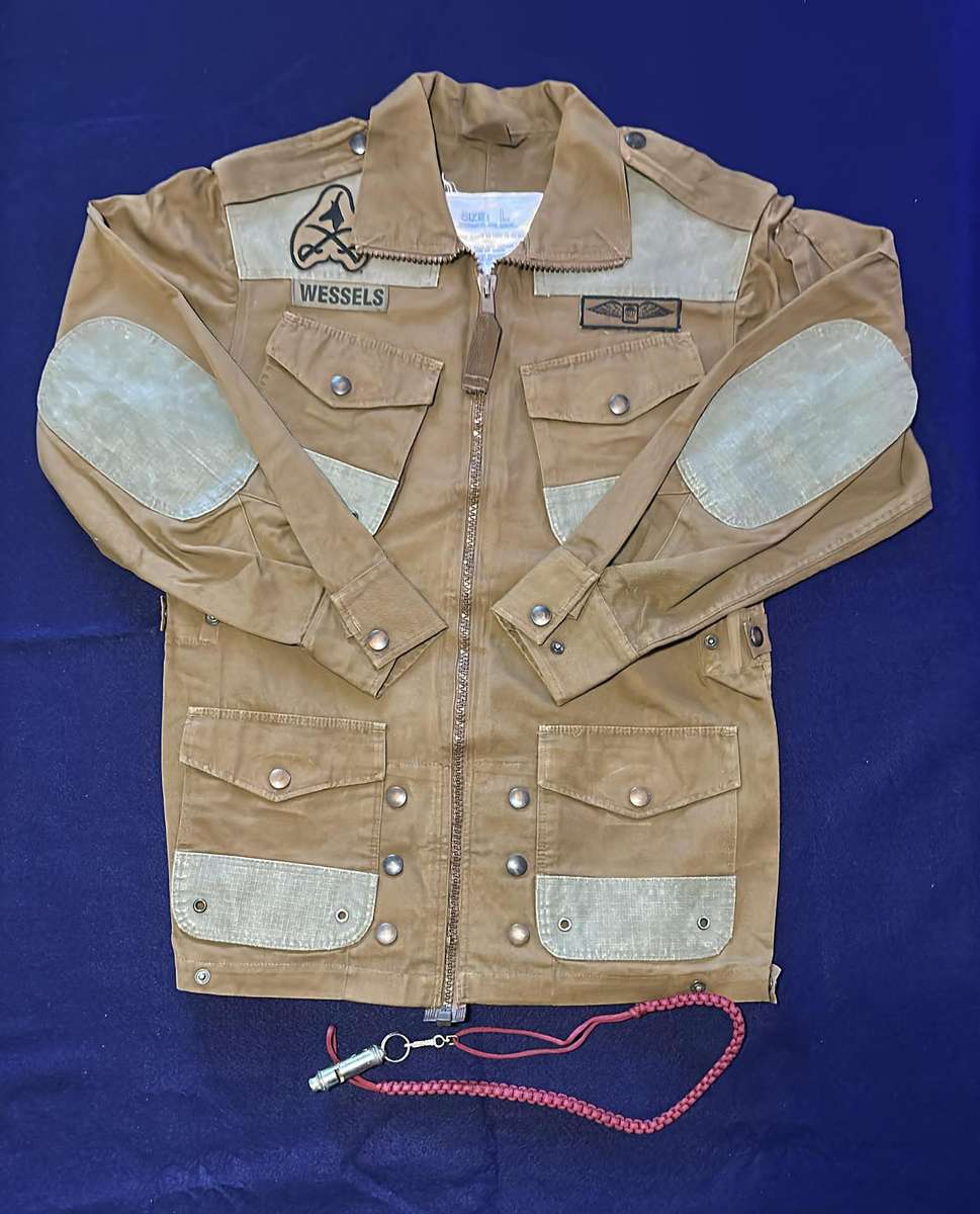 SADF Para Jacket (Slangvel) - Large - 1988 - Named Wessels, PTI_Wings, with Whistle on Lanyard