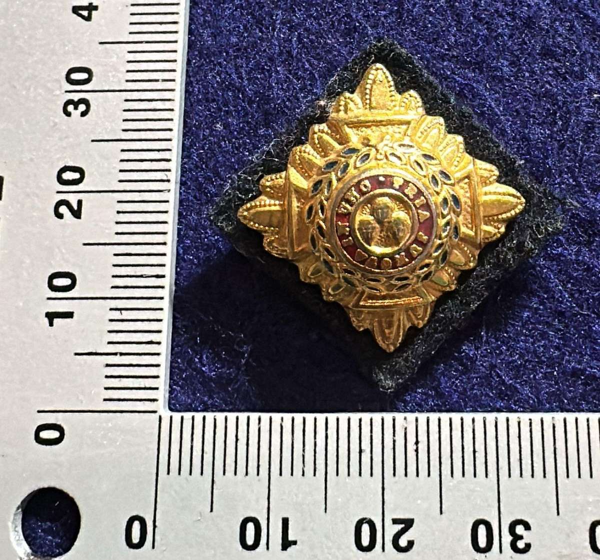 Rhodesian ARMY Officer Rank (pip) with backing felt