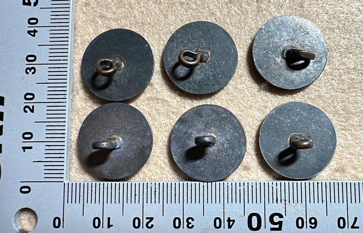 Rhodesian African Rifles Buttons - Lot of 6 - with Scroll