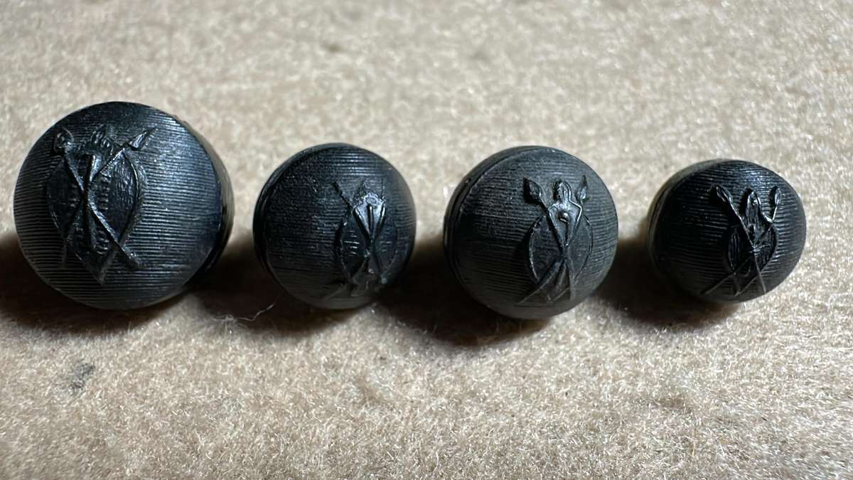 Rhodesian African Rifles Buttons - Lot of 4 - Rounded Type