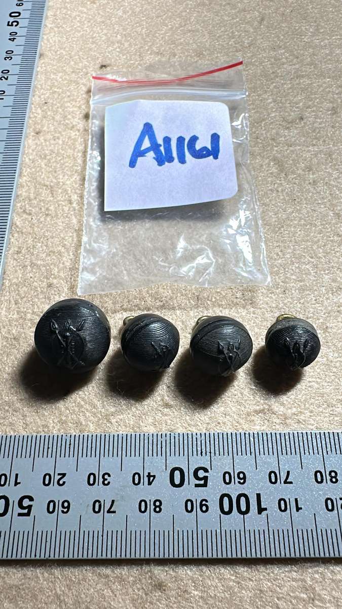 Rhodesian African Rifles Buttons - Lot of 4 - Rounded Type