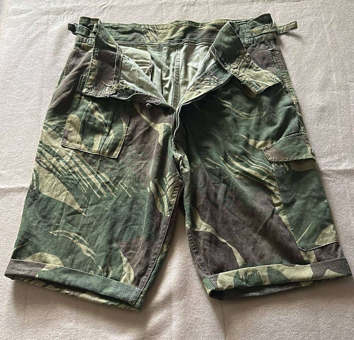 RHODESIA - Camo Short Trousers Tailored from Long Trousers - Flannel Type Material