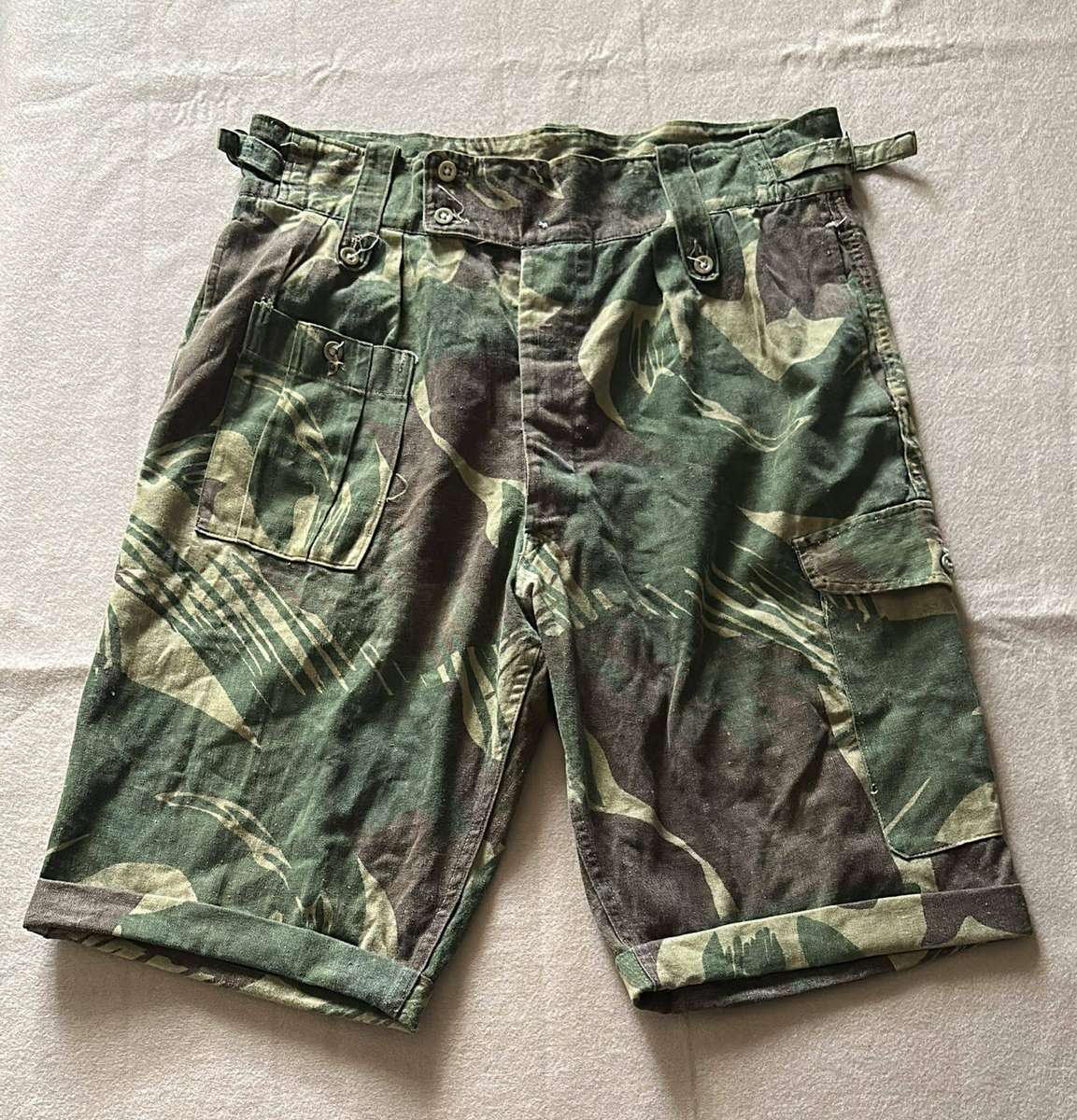 RHODESIA - Camo Short Trousers Tailored from Long Trousers - Flannel Type Material