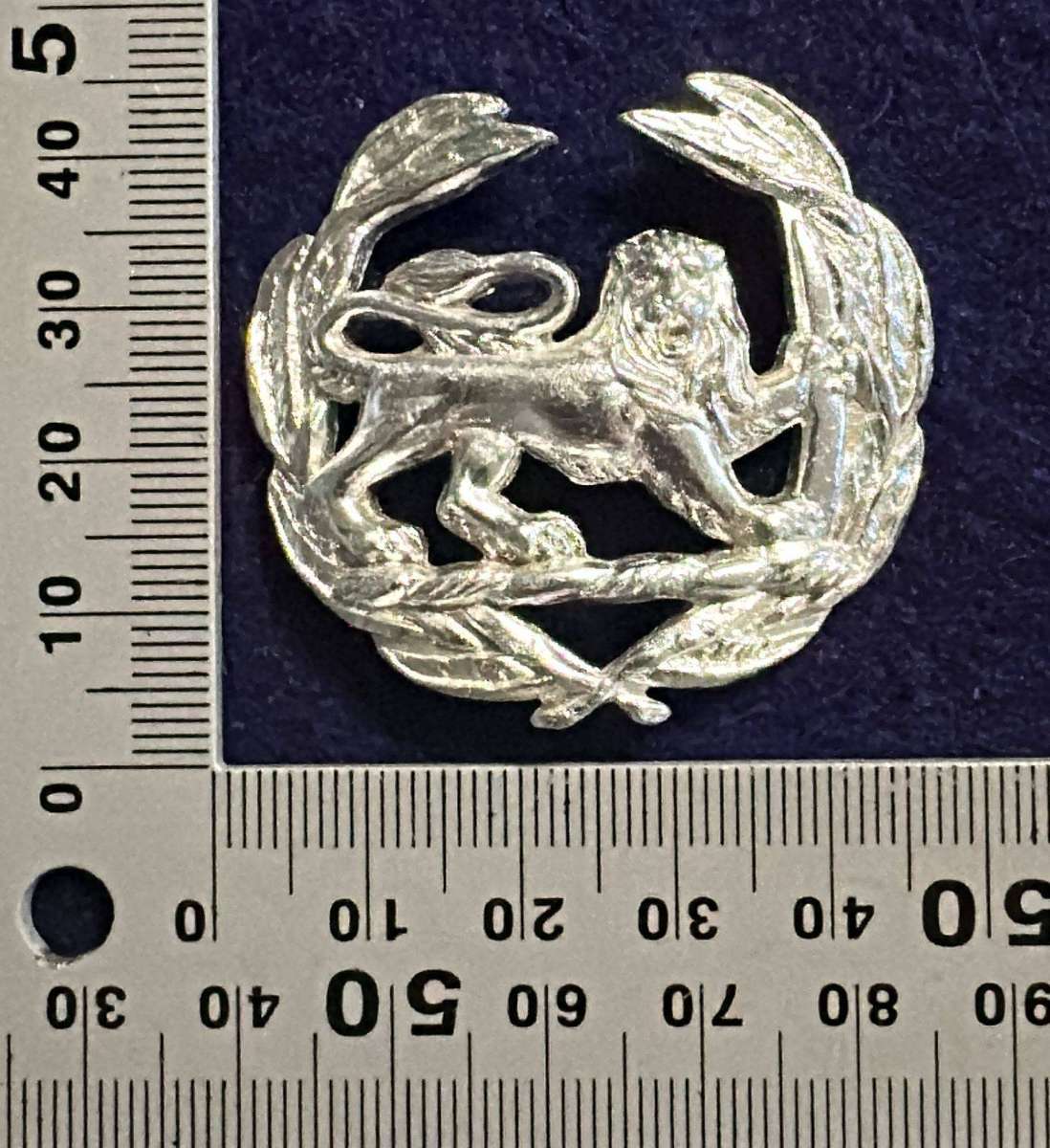 RHODESIA - Warrant Officer Class 2 Rank Badge - Chrome - no lugs