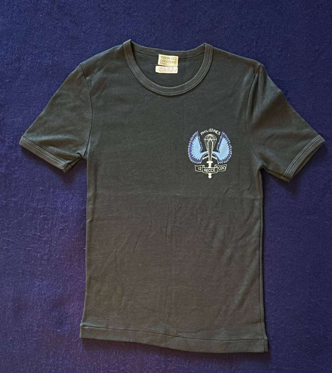 SADF - 12 RECCE COMMANDO - PHILISTINES T-Shirt, Size Large - Period Piece Authentic