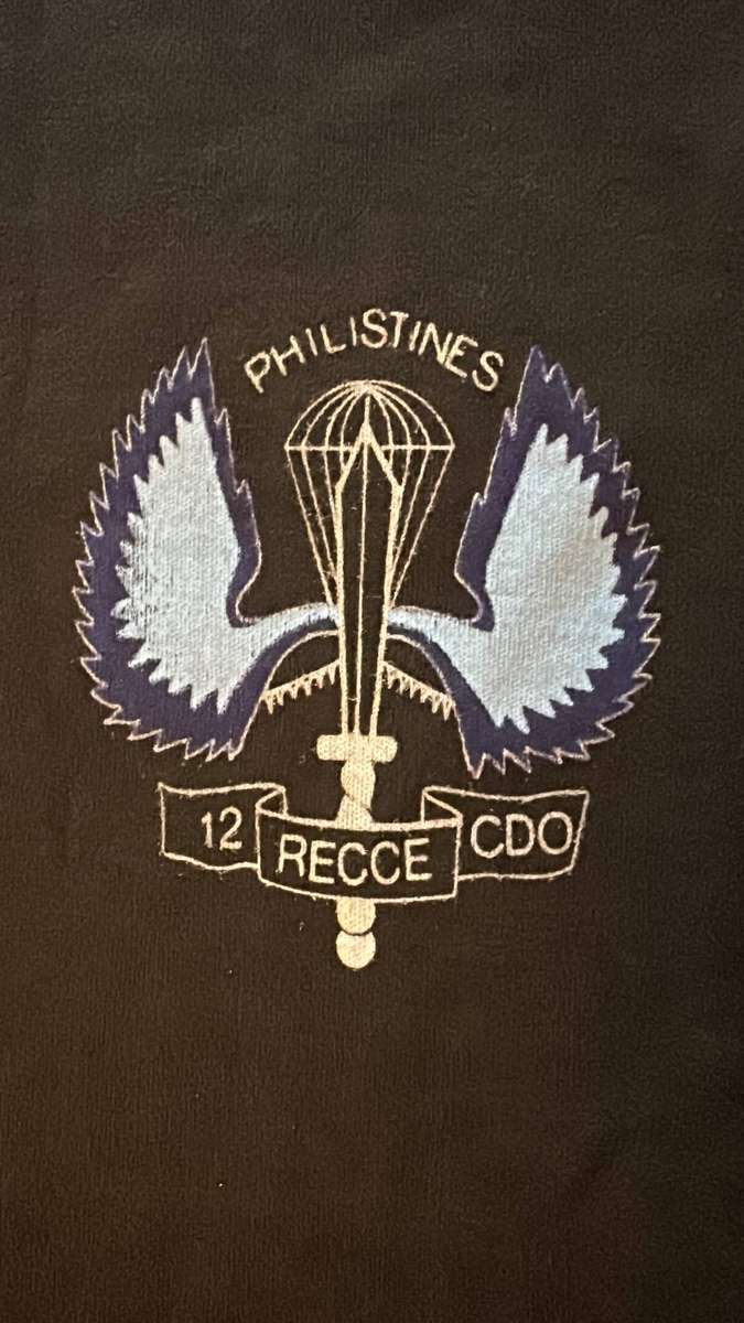 SADF - 12 RECCE COMMANDO - PHILISTINES T-Shirt, Size Large - Period Piece Authentic