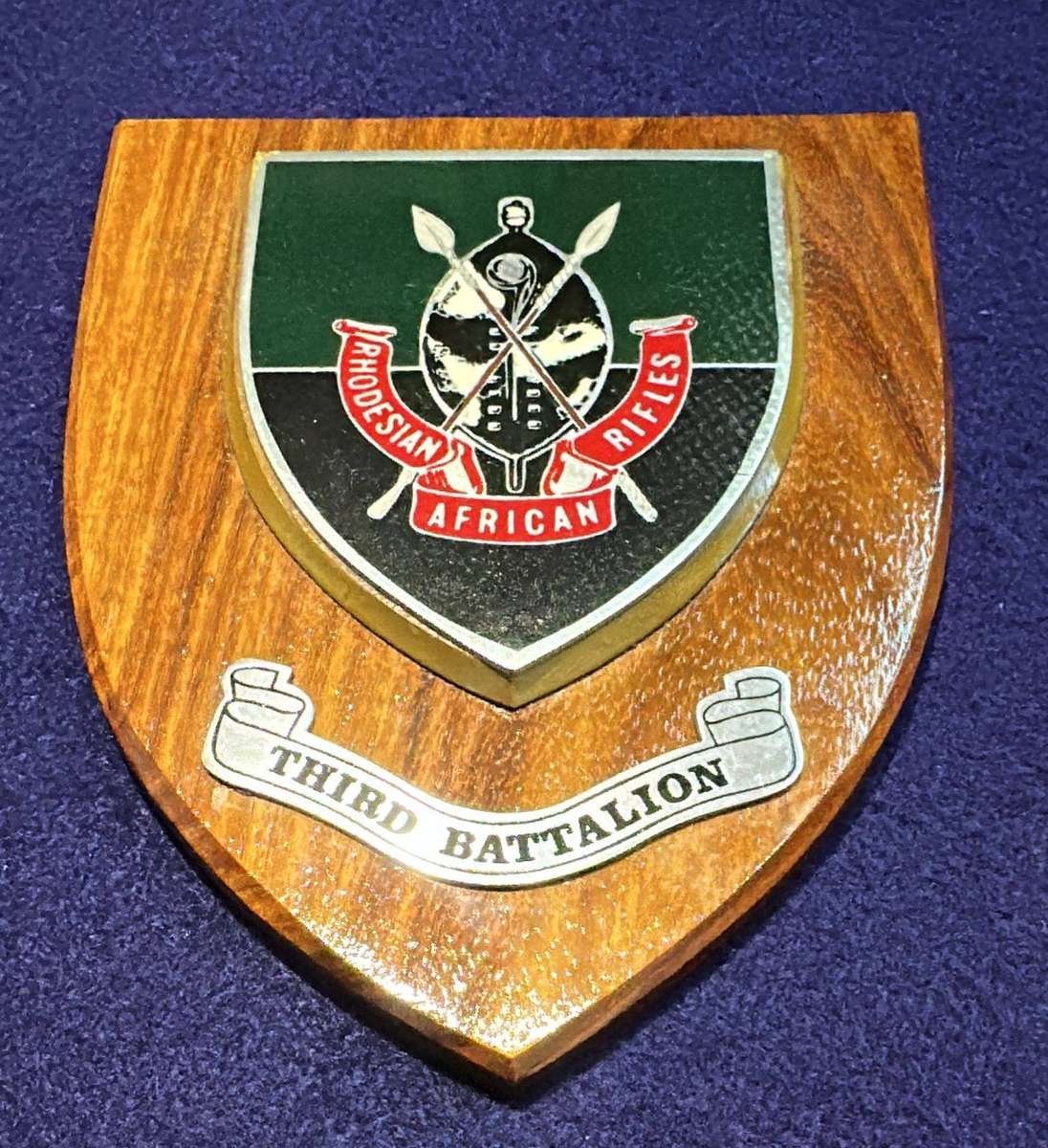 Rhodesian Plaque - RHODESIAN AFRICAN RIFLES - 3rd BATTALION