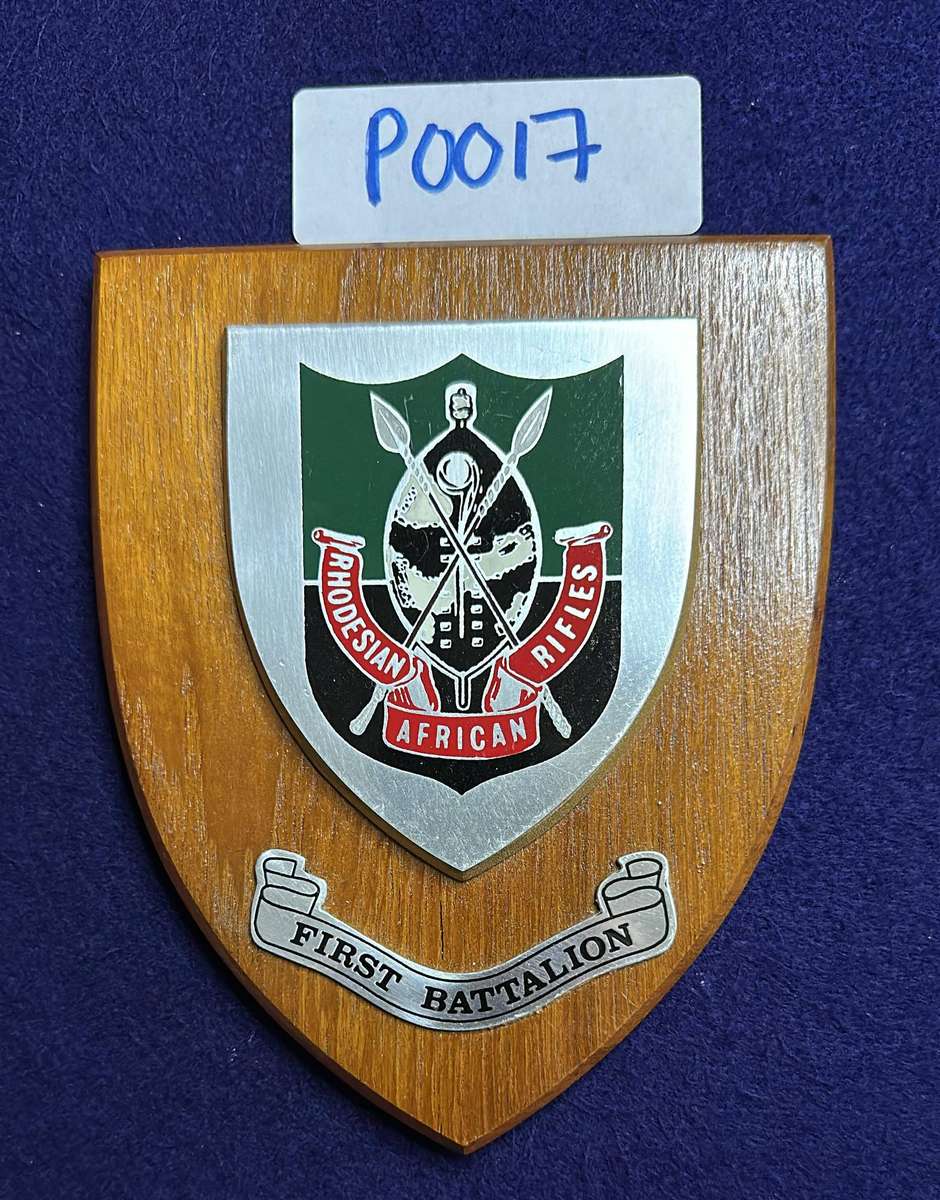 Rhodesian Plaque - RHODESIAN AFRICAN RIFLES - FIRST BATTALION