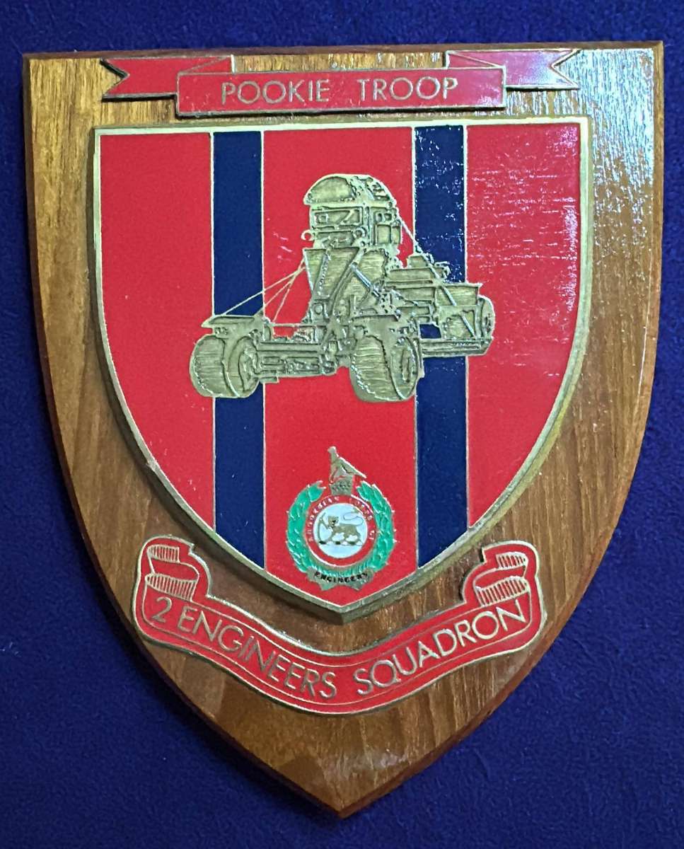 Rhodesian Plaque - POOKIE TROOP - 2 ENGINEERS SQUADRON