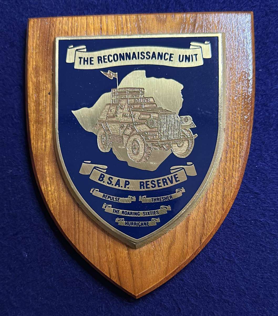 Rhodesian Plaque - BSAP RESERVE - THE RECONNAISSANCE UNIT