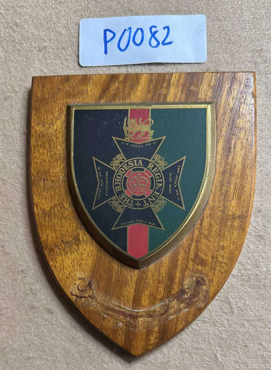 Rhodesian Plaque - THE RHODESIA REGIMENT (No Scroll)
