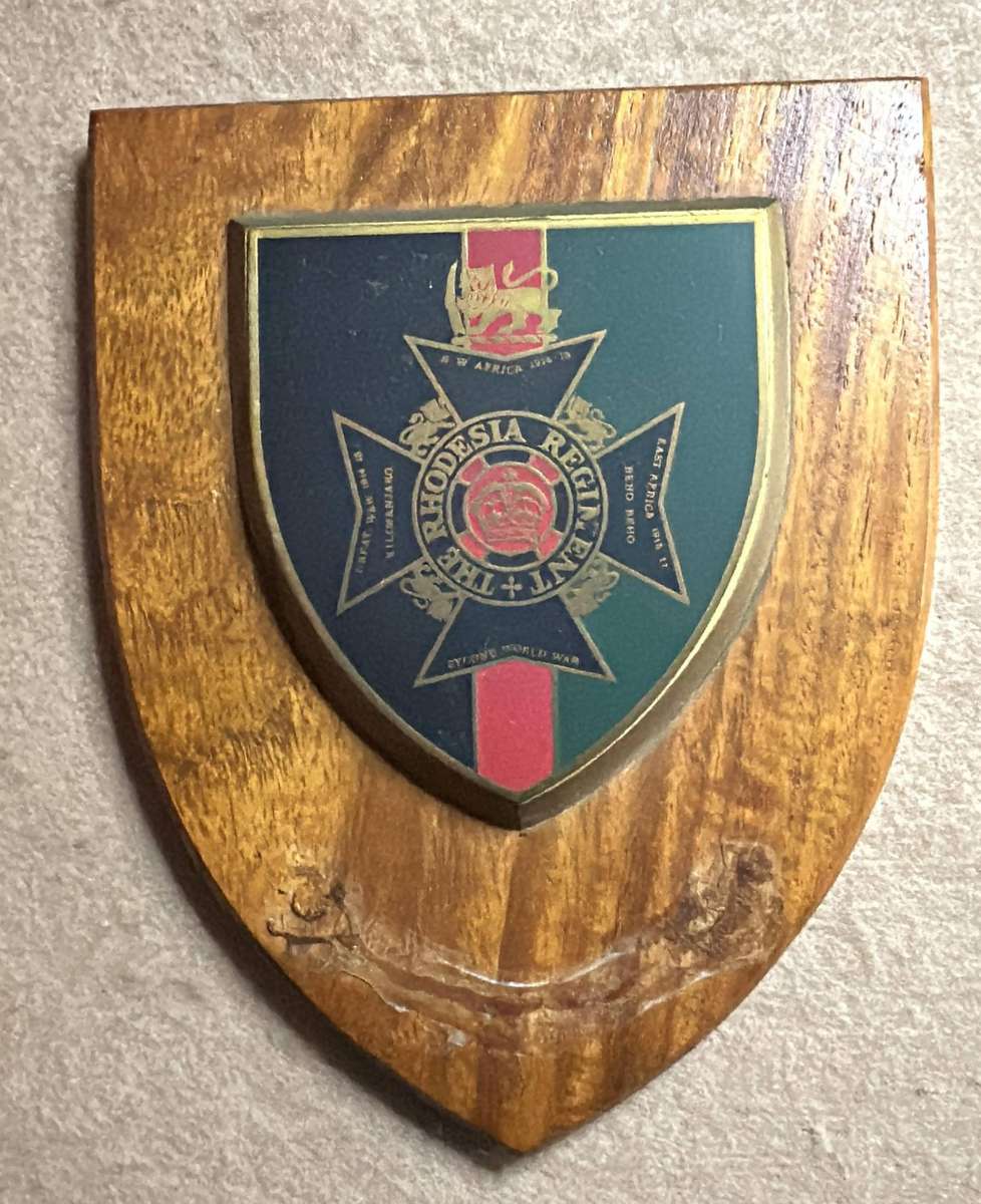 Rhodesian Plaque - THE RHODESIA REGIMENT (No Scroll)