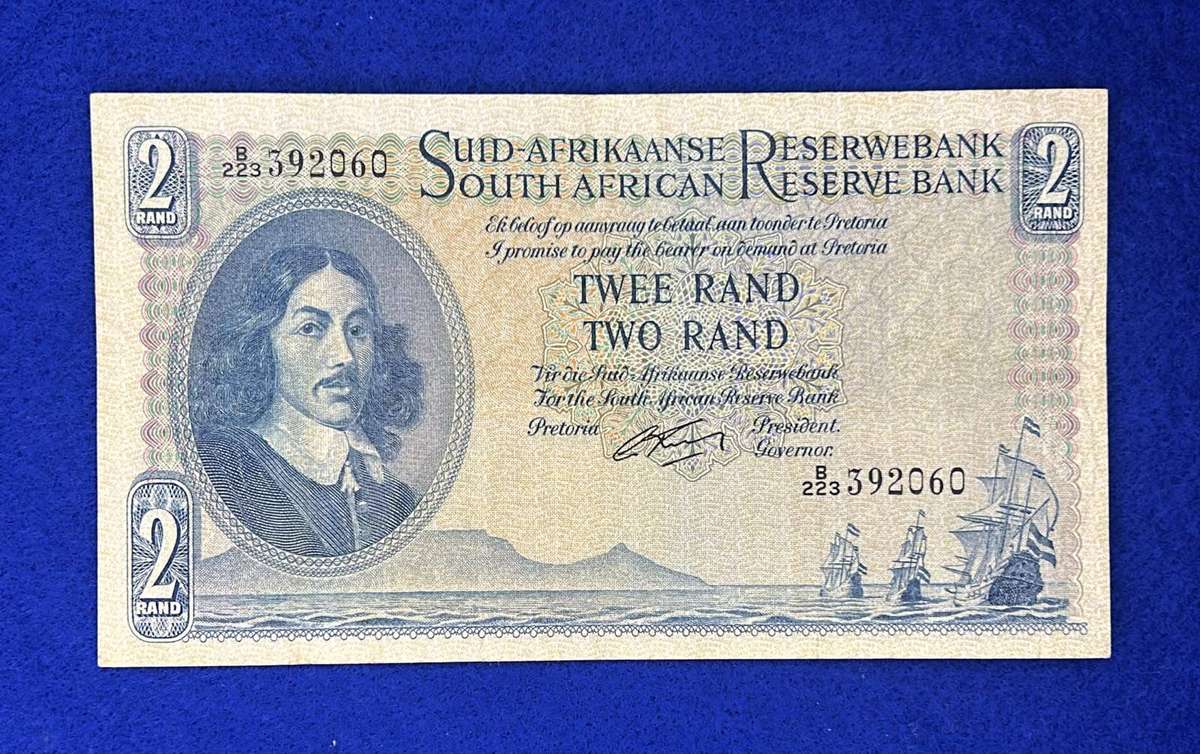 South Africa R2 Jan van Riebeeck Banknote  Early Republic Issue  High Grade