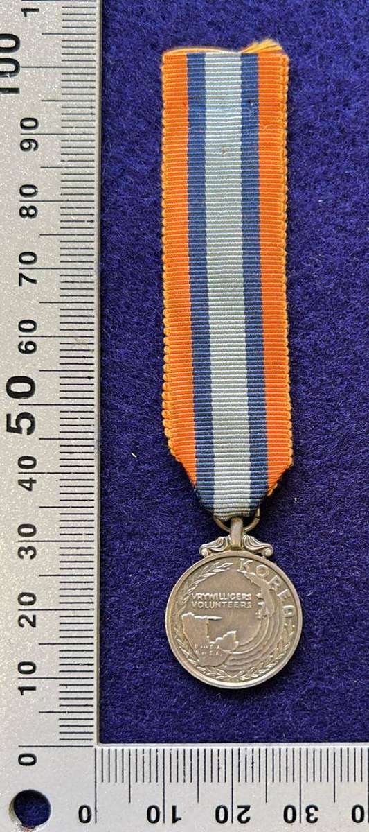 SA Korea Medal Miniature Attributed to Lt L. L. Wilmans, 2 Squadron SAAF (Flying Cheetahs)