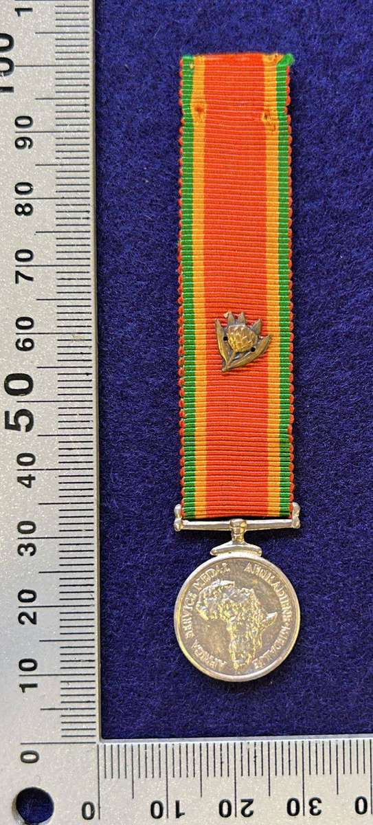 Africa Service Medal - Miniature Medal with the King's Commendation