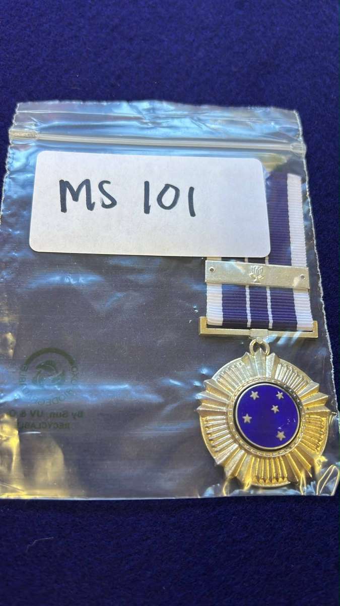 SADF Southern Cross Medal  Full Size  Silver  Numbered 1294  Second-Award Bar