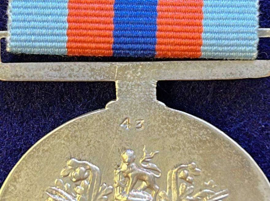 SADF Champion Shot Medal - (Full-Size) - with Bar, Numbered No 43, SA Mint (SAM)