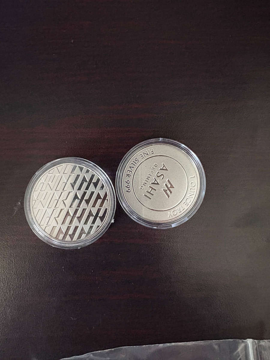 1oz Pure Silver Asahi Round