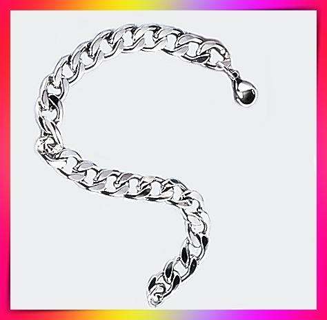 Strong Steel Bracelet 7mm Cuban Chain design  21cm