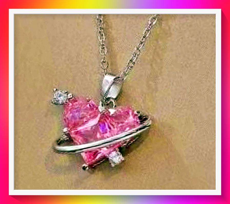 Captivating Simple Heart Pendant Necklace with simulated gemstone