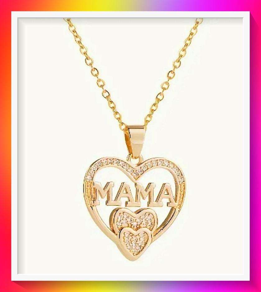 Beautiful MAMA Heart Pendant Necklace