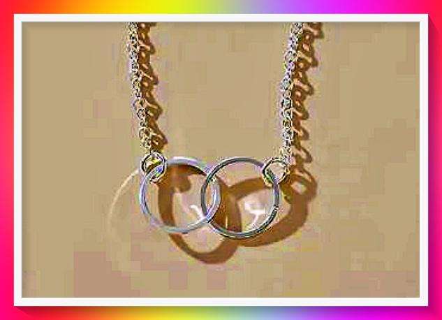 Exquisite Minimalist Interlocking Rings Pendant Necklace Adjustable