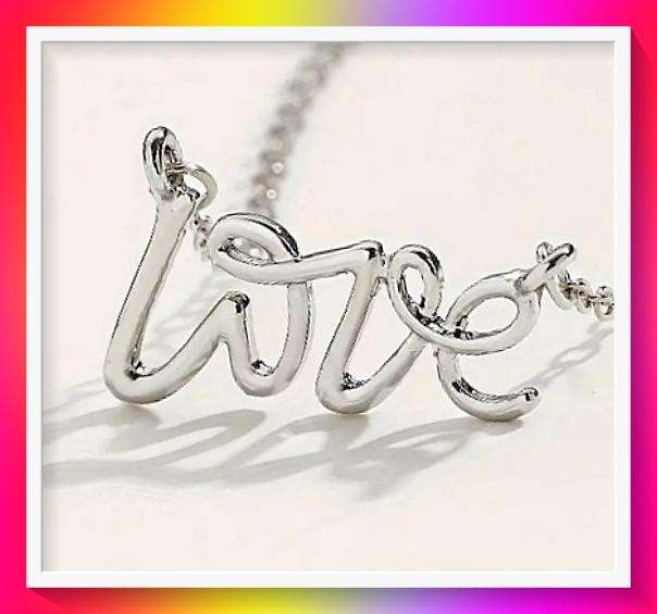 Beautiful Alloy LOVE Pendant Necklace