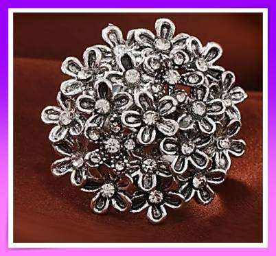 Chic Floral Open Ring Adjustable